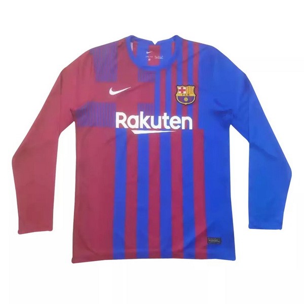 Camiseta Barcelona 1ª Kit ML 2021 2022 Rojo Azul